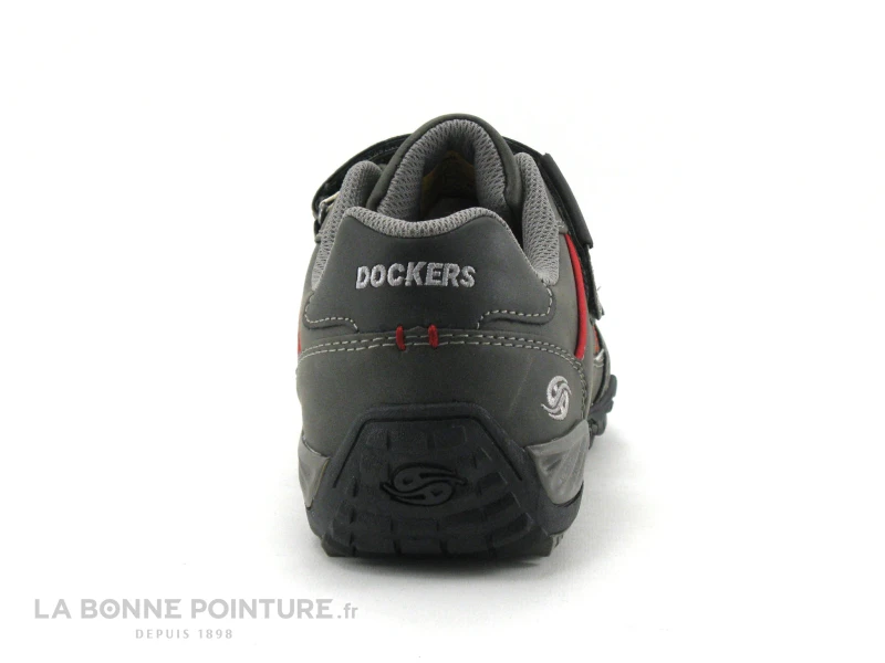 Dockers 44BN006-650120 - Basket Noir-gris Homme - 2 Velcros – Image 4