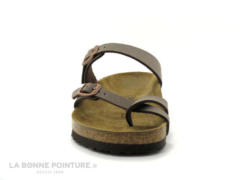 Birkenstock MAYARI Birko Flor Nubuck Mocca BK071061 - Tong – Image 2