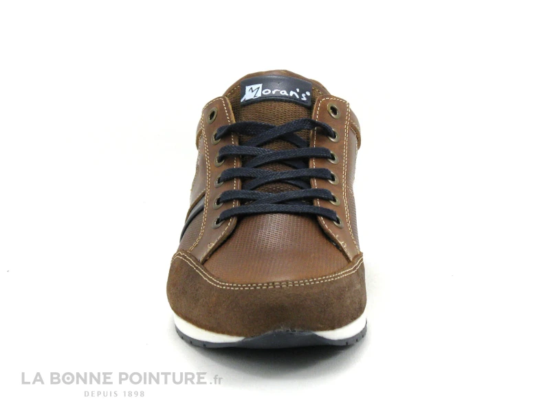 Morans SABAR Cognac - Basket Ville Homme Marron - Lacet Bleu – Image 2