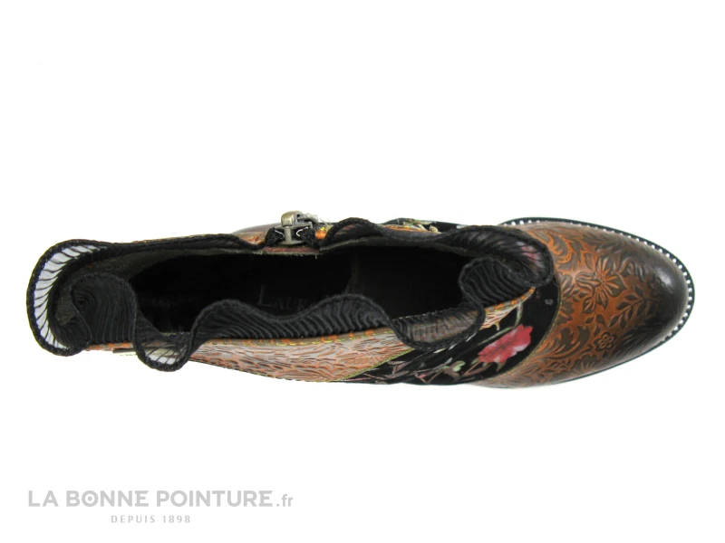 Laura Vita LEDAO 01 Wine - Bottine Femme Avec Fleurs - Talon Haut – Image 6