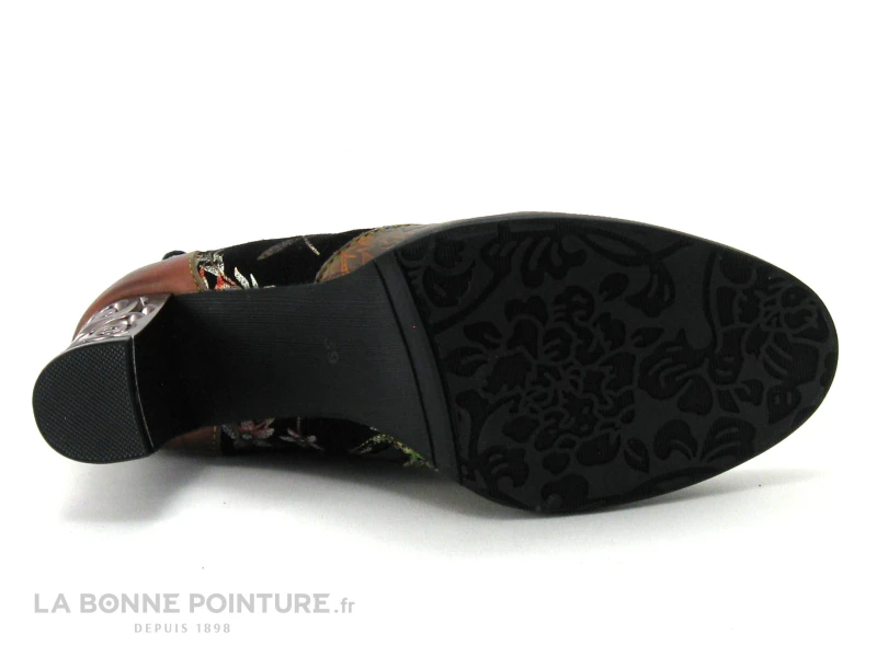 Laura Vita LEDAO 01 Wine - Bottine Femme Avec Fleurs - Talon Haut – Image 7