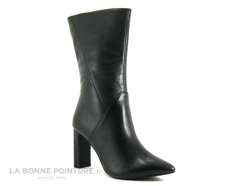 Tamaris 1-25349-29 Black - Bottine Talon Haut En Cuir Noir - Bout Pointu – Image 5