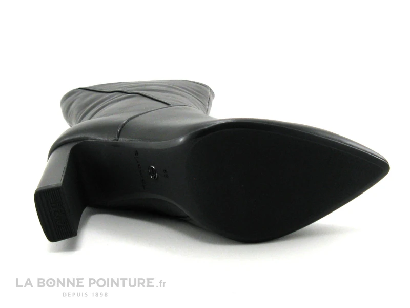 Tamaris 1-25349-29 Black - Bottine Talon Haut En Cuir Noir - Bout Pointu – Image 7