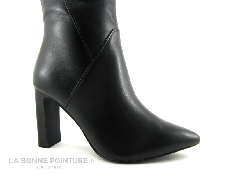 Tamaris 1-25349-29 Black - Bottine Talon Haut En Cuir Noir - Bout Pointu – Image 6