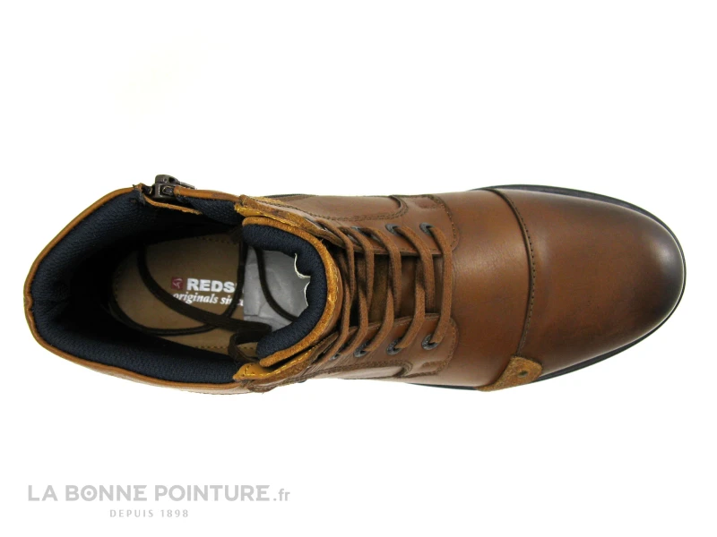 Redskins NITRO Cognac - Boots Homme Marron Avec Zip Et Lacet – Image 6