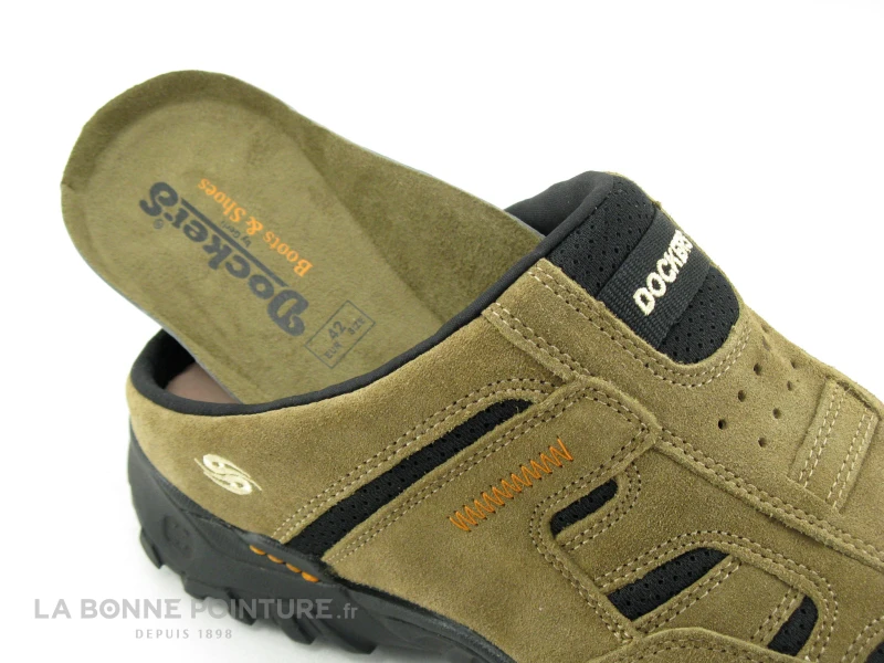 Dockers 36LI005-200420 Stone - Sabot Homme Cuir Velours Beige – Image 5