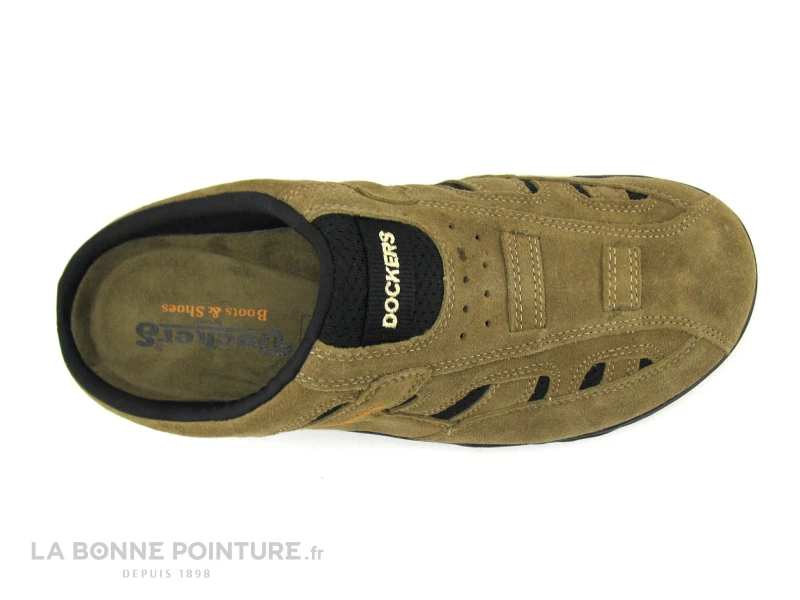 Dockers 36LI005-200420 Stone - Sabot Homme Cuir Velours Beige – Image 6