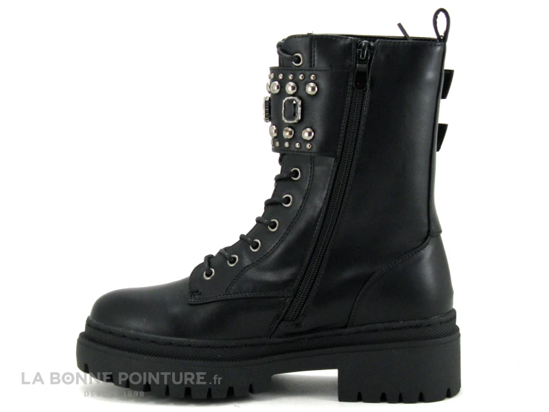 The Divine Factory HX4703 Noir - Bottine Rangers - Laniere Avec Clous Et Perles – Image 3