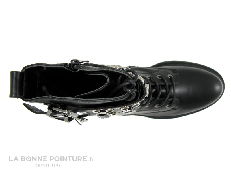 The Divine Factory HX4703 Noir - Bottine Rangers - Laniere Avec Clous Et Perles – Image 4