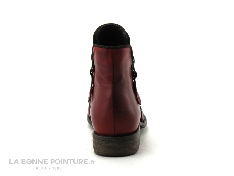 Lou Kristensen IB17163 Dk Red - Bottine Femme Cuir Rouge Fonce – Image 4