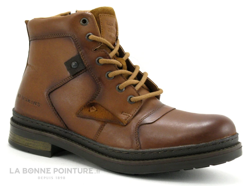 Redskins TRIOMPHE Cognac NS89147 - Boots Homme Cuir Marron – Image 5