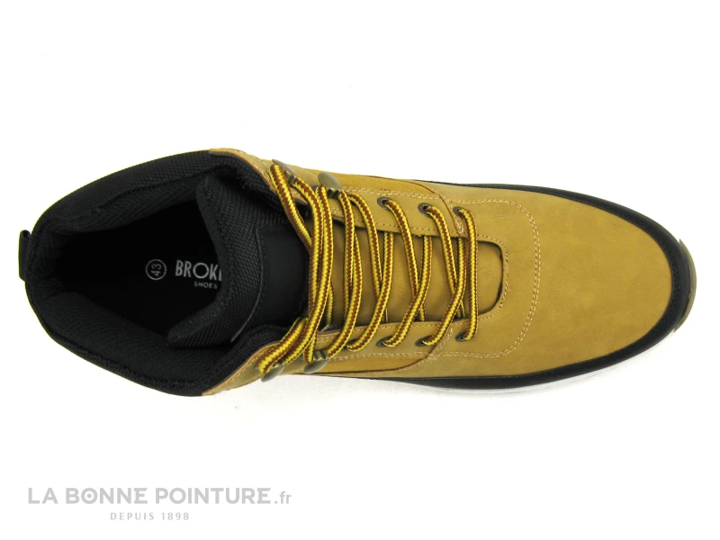 Broker And Co 2063 Camel Noir - Chaussure Montante Homme – Image 3
