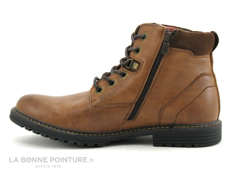 Ektik GRANOLA Marron - Bottillon Homme Avec Lacet Et Zip – Image 2