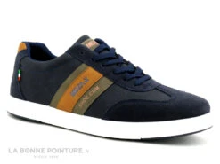 Moza-X B249080 Navy - Basket Ville Homme Bleu Marine Et Marron