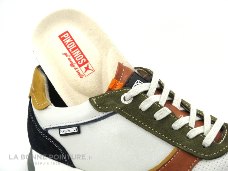 Pikolinos CAMBIL M5N-6111C2 Brick - Basket Homme Blanche Et Multi – Image 5