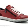 Cotemer USSYBA - Basket Homme Cuir Rouge - Lacet Et Zip