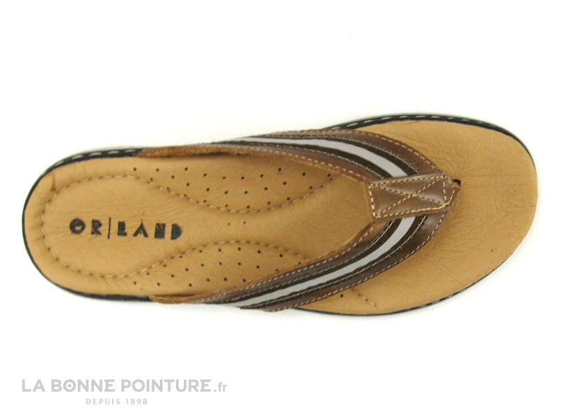 Orland 2042 Camel - Tong Homme Cuir Marron – Image 4