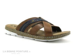 Morans TAFIL Marron - Marine - Bride Croisees - Mule Homme