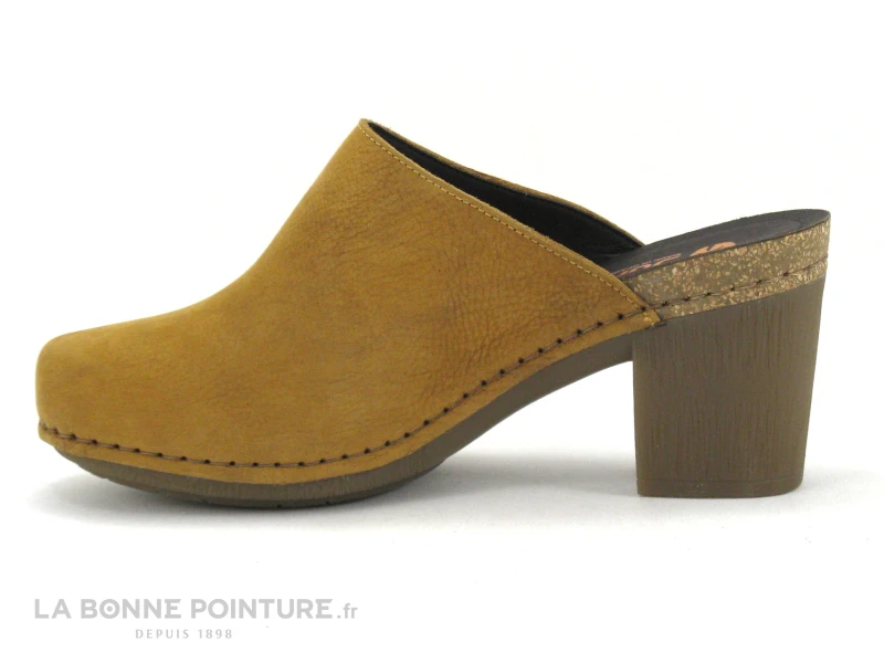 Jungla 7855 Albero - Sabot Femme Cuir Jaune - Talon Haut – Image 3