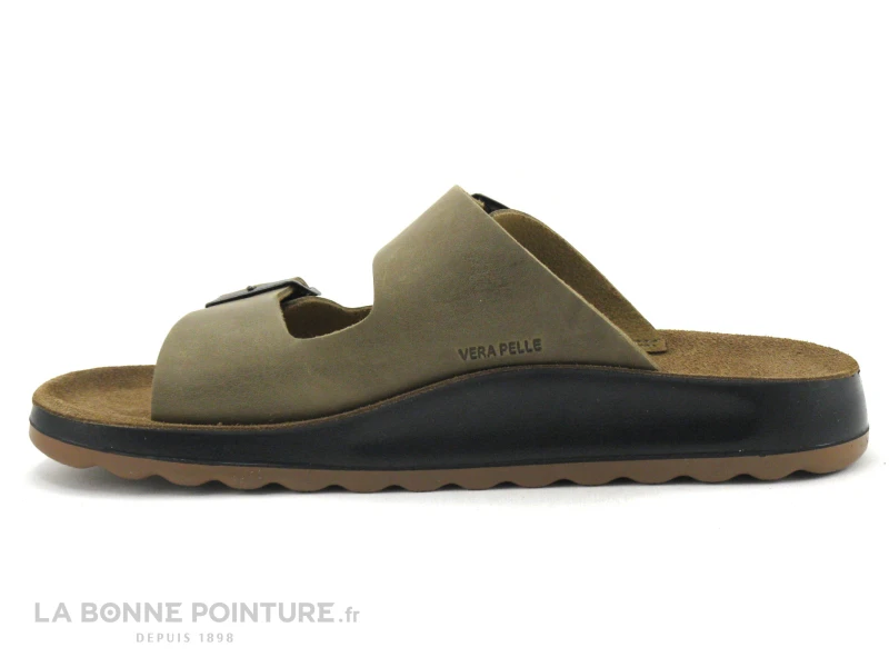 Fly Flot FIFOU Taupe - Mule Anatomique Homme Reglable 2 Boucles – Image 3