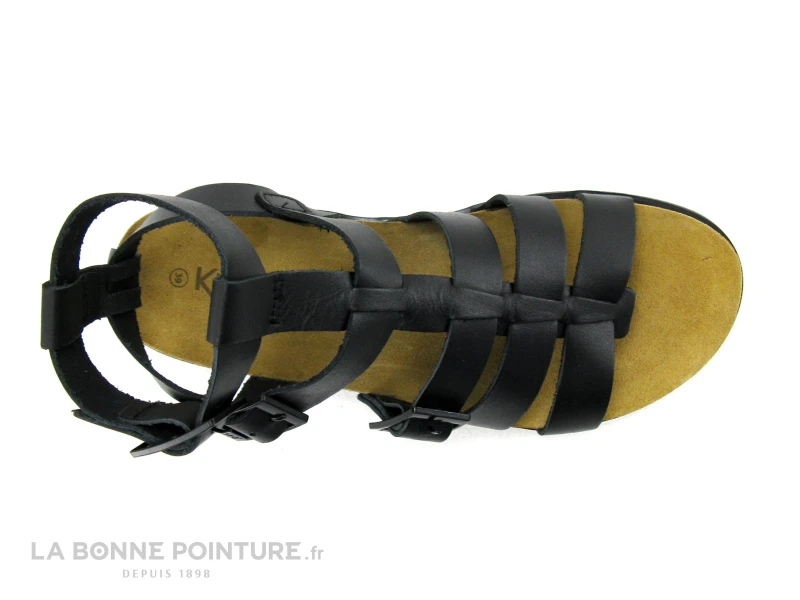 Kickers KICK ALEXA Noir - Nu-pieds Femme Cuir Noir – Image 6