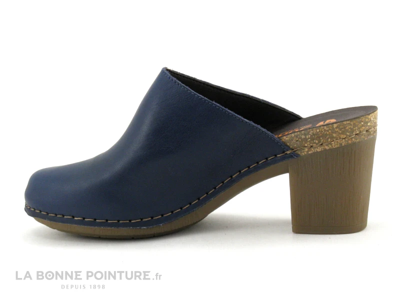 Jungla 7855 Ozark Royal - Sabot Femme Cuir Bleu Marine - Talon Haut – Image 3