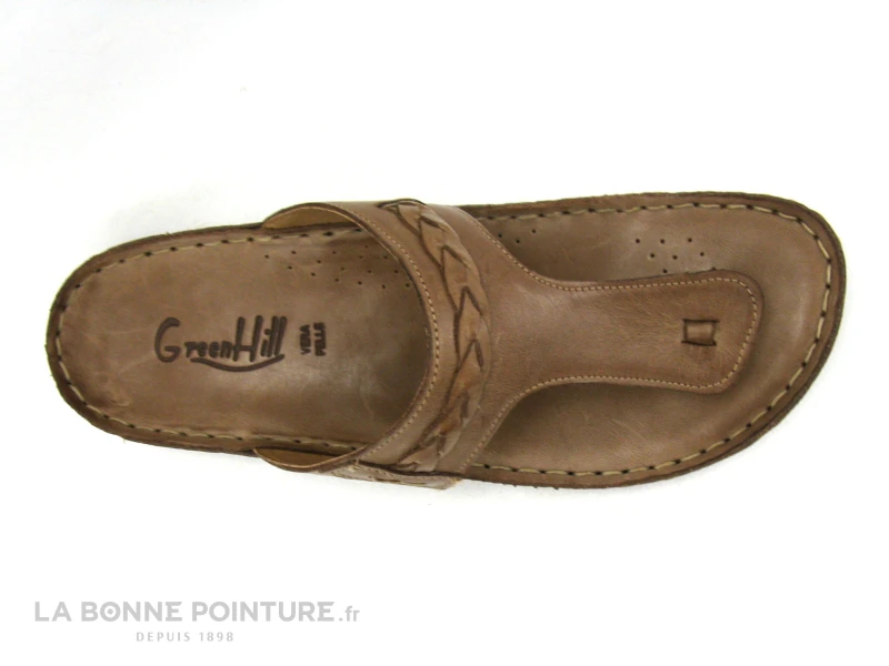 Green Hill 21490 - Ebano - Tong Femme Cuir Marron – Image 5