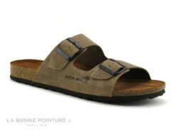 Inter Bios 9560 Pardo - Mule Reglable Homme Cuir Beige