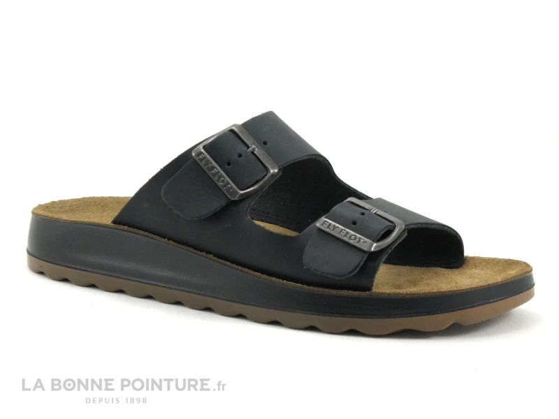 Fly Flot FIFOU Noir - Mule Anatomique Homme Reglable 2 Boucles