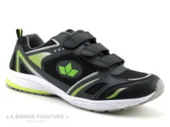 Lico 120073 Marvin V - Gris - Noir - Vert - Basket Homme 3 Velcros