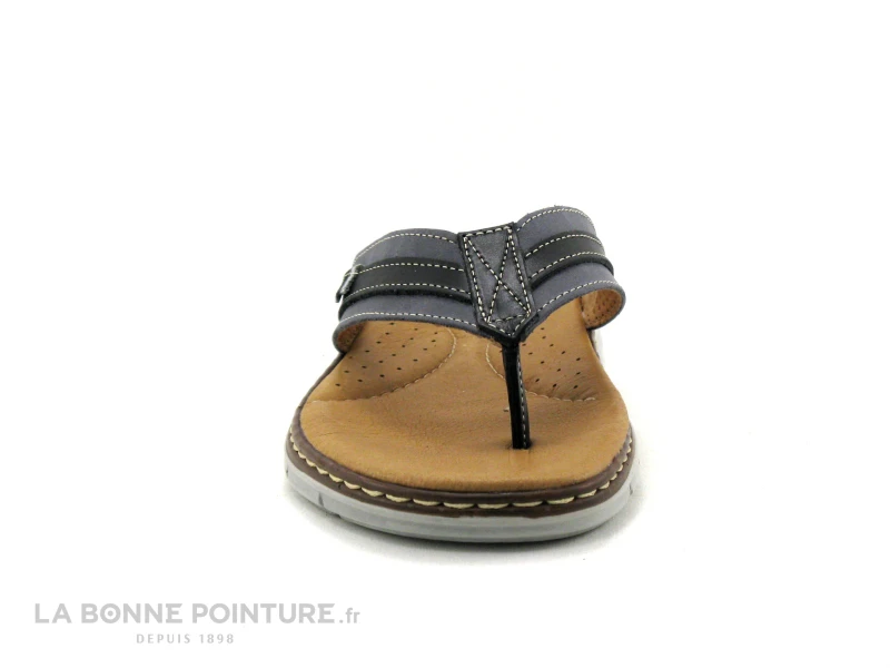 Orland 23018 Gris Noir - Tong Homme En Cuir – Image 2